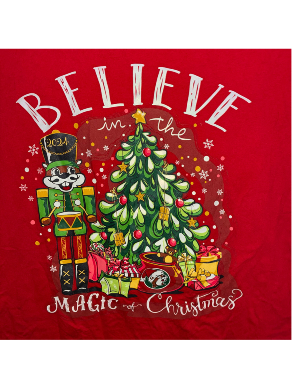 Buc-ee's Christmas Graphic T-Shirt Red Green Size L - Picture 5 of 5
